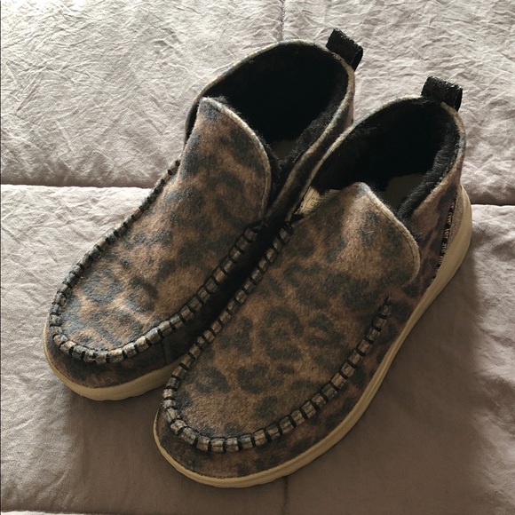 Hey Dude Shoes - Hey Dude Women's Leopard-Print Slip-On Loafers - Brown